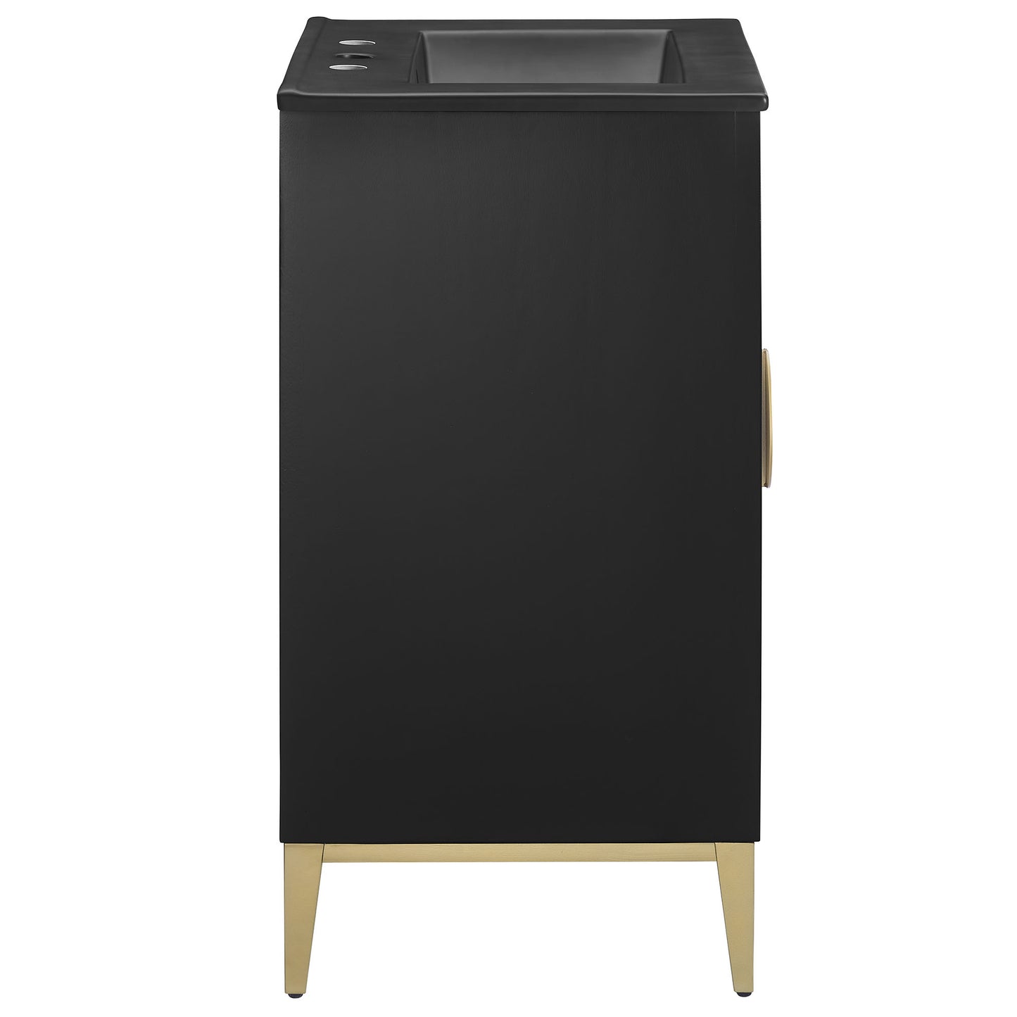 Modway - Beau 24" Wood Bathroom Vanity with Basin by Modway  Bathroom Vanities Black - EEI-7160-BLK-BLK