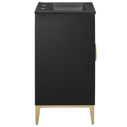 Modway - Beau 24" Wood Bathroom Vanity with Basin by Modway  Bathroom Vanities Black - EEI-7160-BLK-BLK