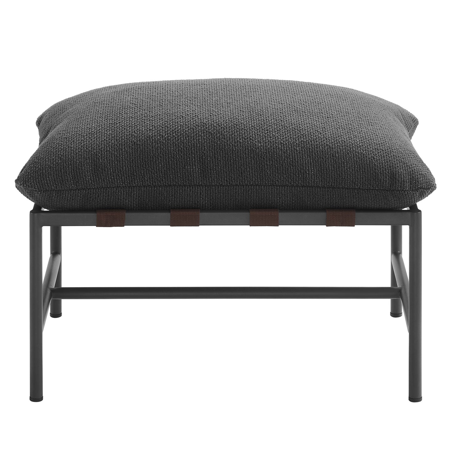 Modway - Raya Outdoor Patio Boucle Ottoman by Modway  Outdoor Furniture Sofa Sectionals Gray - EEI-7161-CHA