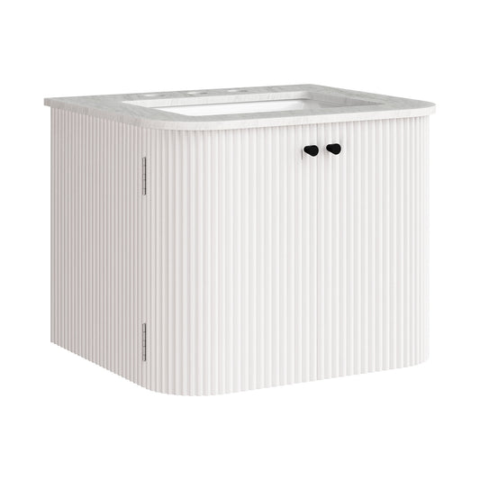 Modway - Zia 24" Wall-Mount Bathroom Vanity with Marble Sink by Modway  Bathroom Vanities Ivory - EEI-7162-IVO