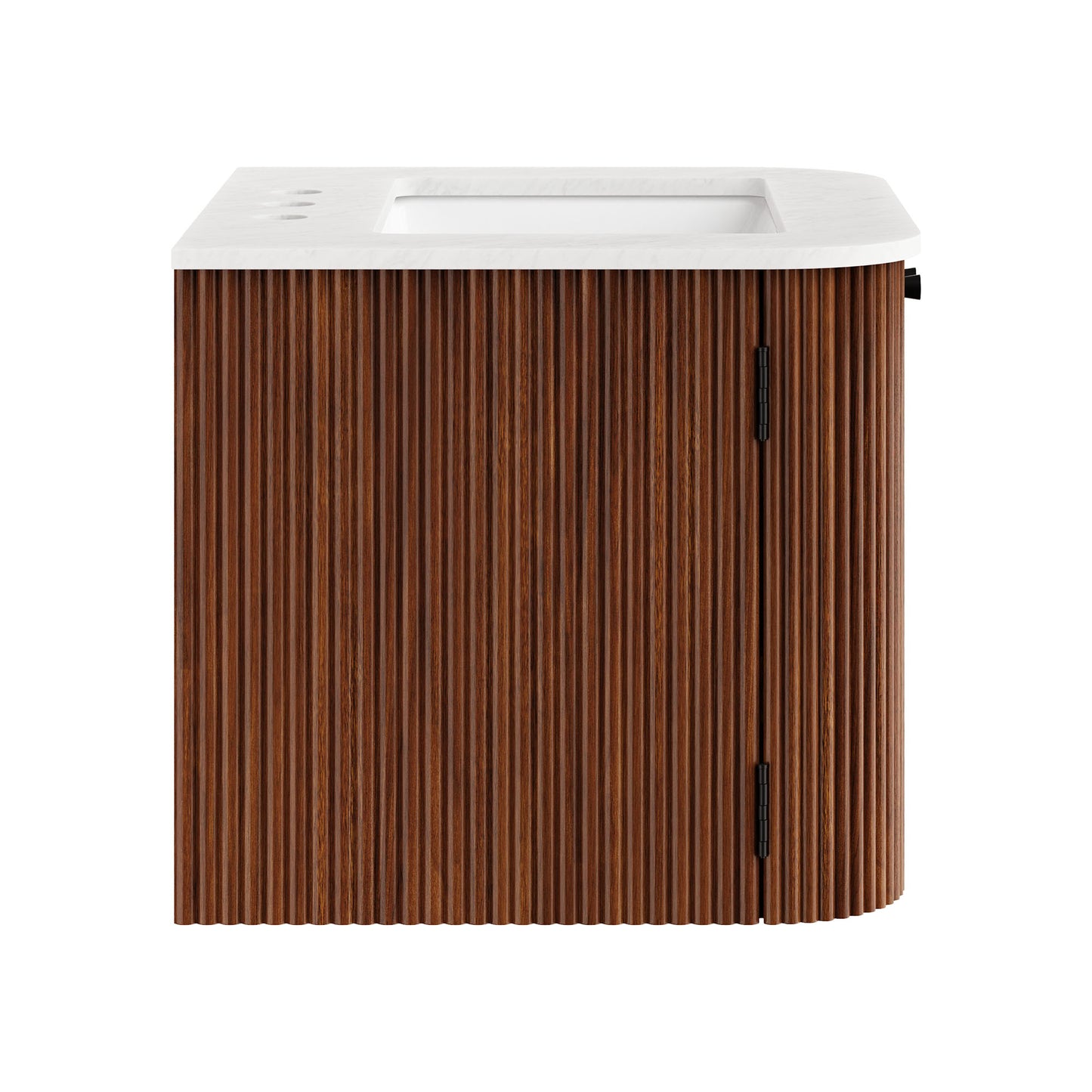 Modway - Zia 24" Wall-Mount Bathroom Vanity with Marble Sink by Modway  Bathroom Vanities Brown - EEI-7162-WAL