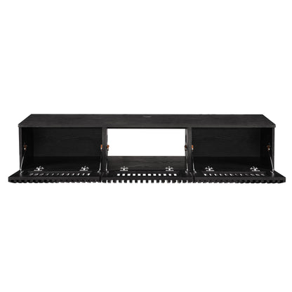 Modway - Vaughn 64" Wall Mount TV Stand by Modway  Living Room Decor Black - EEI-7164-BLK