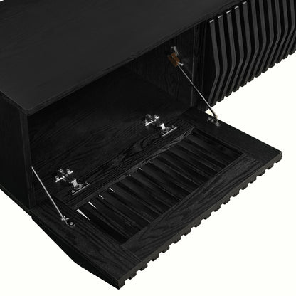 Modway - Vaughn 64" Wall Mount TV Stand by Modway  Living Room Decor Black - EEI-7164-BLK