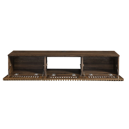 Modway - Vaughn 64" Wall Mount TV Stand by Modway  Living Room Decor Brown - EEI-7164-WAL