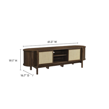 Modway - Reid 61" TV Stand by Modway  Living Room Decor Brown - EEI-7165-WAL