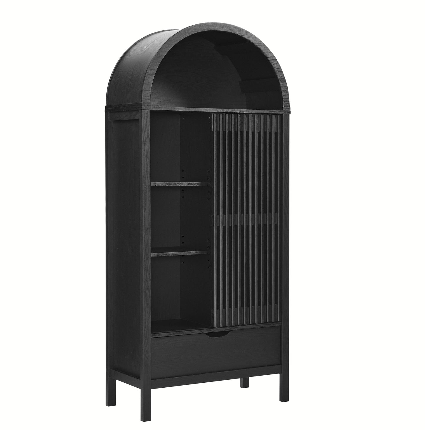 Modway - Vaughn 71" Arched Storage Display Cabinet by Modway  Living Room Decor Black - EEI-7167-BLK