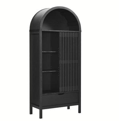 Modway - Vaughn 71" Arched Storage Display Cabinet by Modway  Living Room Decor Black - EEI-7167-BLK