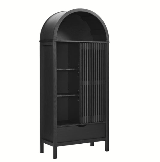 Modway - Vaughn 71" Arched Storage Display Cabinet by Modway  Living Room Decor Black - EEI-7167-BLK