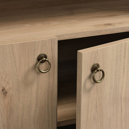 Modway - Nolan 74" Tall Wide Arched Storage Display Cabinet Bookshelf by Modway  Living Room Decor Brown - EEI-7169-LOA