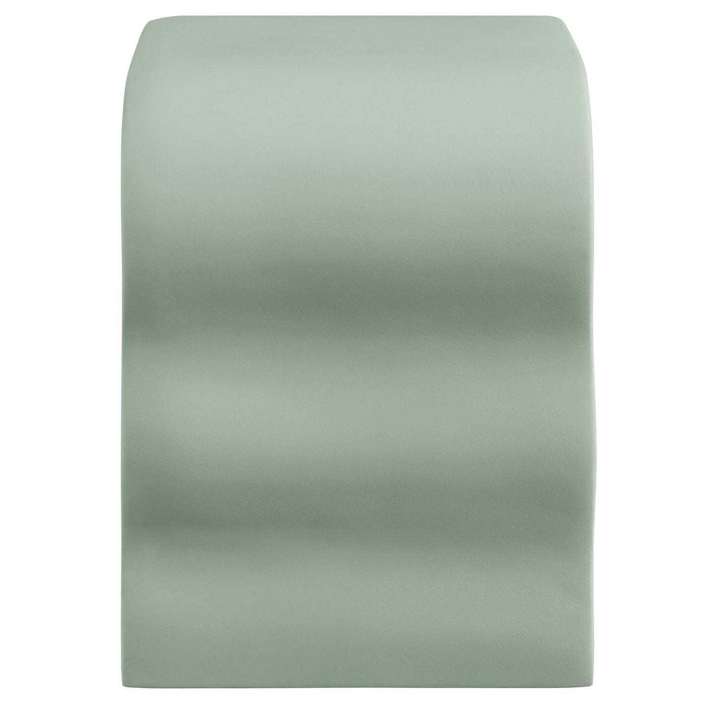 Sage green squiggle side table.