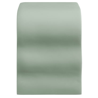 Sage green squiggle side table.
