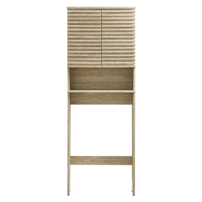 Modway - Render Over the Toilet Faux Travertine Bathroom Storage Cabinet by Modway  Bathroom Vanities Brown - EEI-7177-TRA