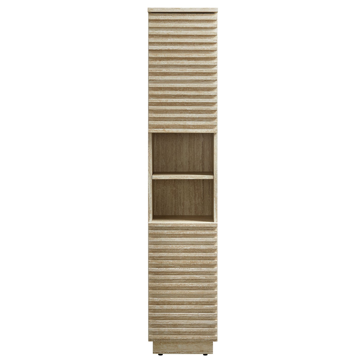 Modway - Render Tall Narrow Faux Travertine Linen Storage Cabinet by Modway  Bathroom Vanities Brown - EEI-7178-TRA