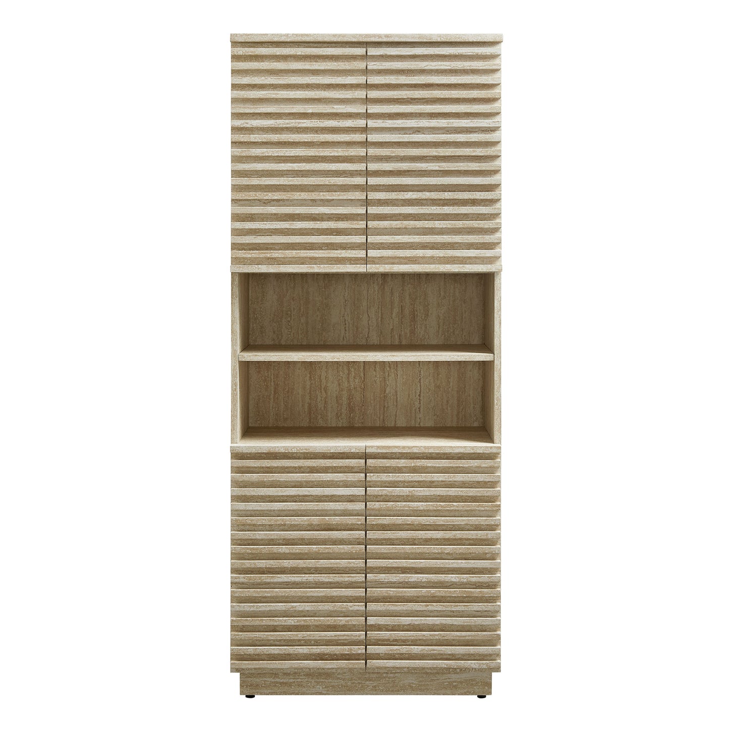 Modway - Render Tall Faux Travertine Linen Storage Cabinet by Modway  Bathroom Vanities Brown - EEI-7179-TRA