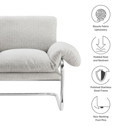 Modway - Ansel Boucle Fabric Accent Chair by Modway  Living Room Sofas and Armchairs Brown - EEI-7180-NPT