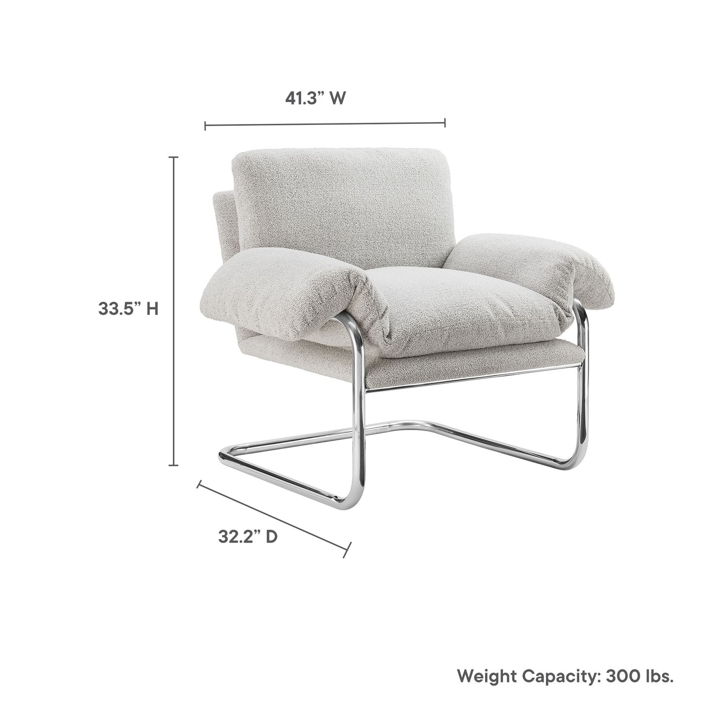 Modway - Ansel Boucle Fabric Accent Chair by Modway  Living Room Sofas and Armchairs Brown - EEI-7180-NPT