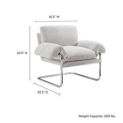 Modway - Ansel Boucle Fabric Accent Chair by Modway  Living Room Sofas and Armchairs Brown - EEI-7180-NPT