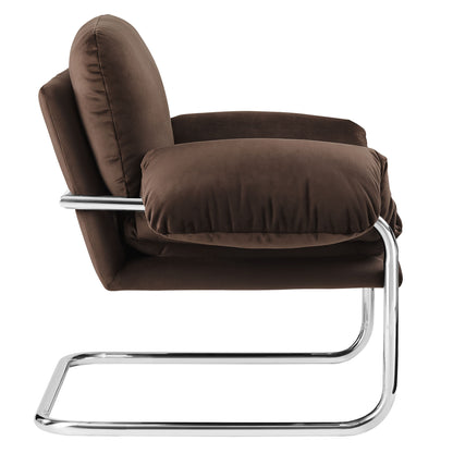 Modway - Ansel Performance Velvet Accent Chair by Modway  Living Room Sofas and Armchairs Brown - EEI-7181-CHB