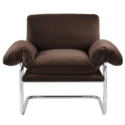 Modway - Ansel Performance Velvet Accent Chair by Modway  Living Room Sofas and Armchairs Brown - EEI-7181-CHB