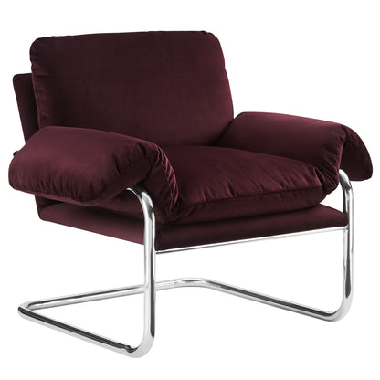 Modway - Ansel Performance Velvet Accent Chair by Modway  Living Room Sofas and Armchairs Red - EEI-7181-MUL