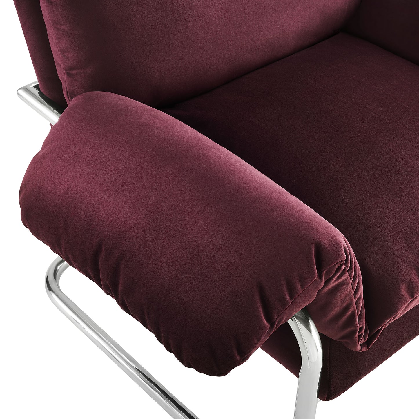 Modway - Ansel Performance Velvet Accent Chair by Modway  Living Room Sofas and Armchairs Red - EEI-7181-MUL