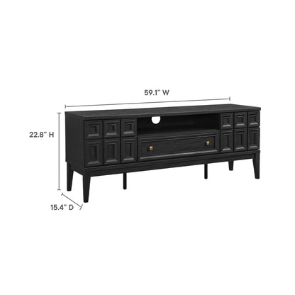 Modway - Samos 59" TV Stand by Modway  Living Room Decor Black - EEI-7182-BLK