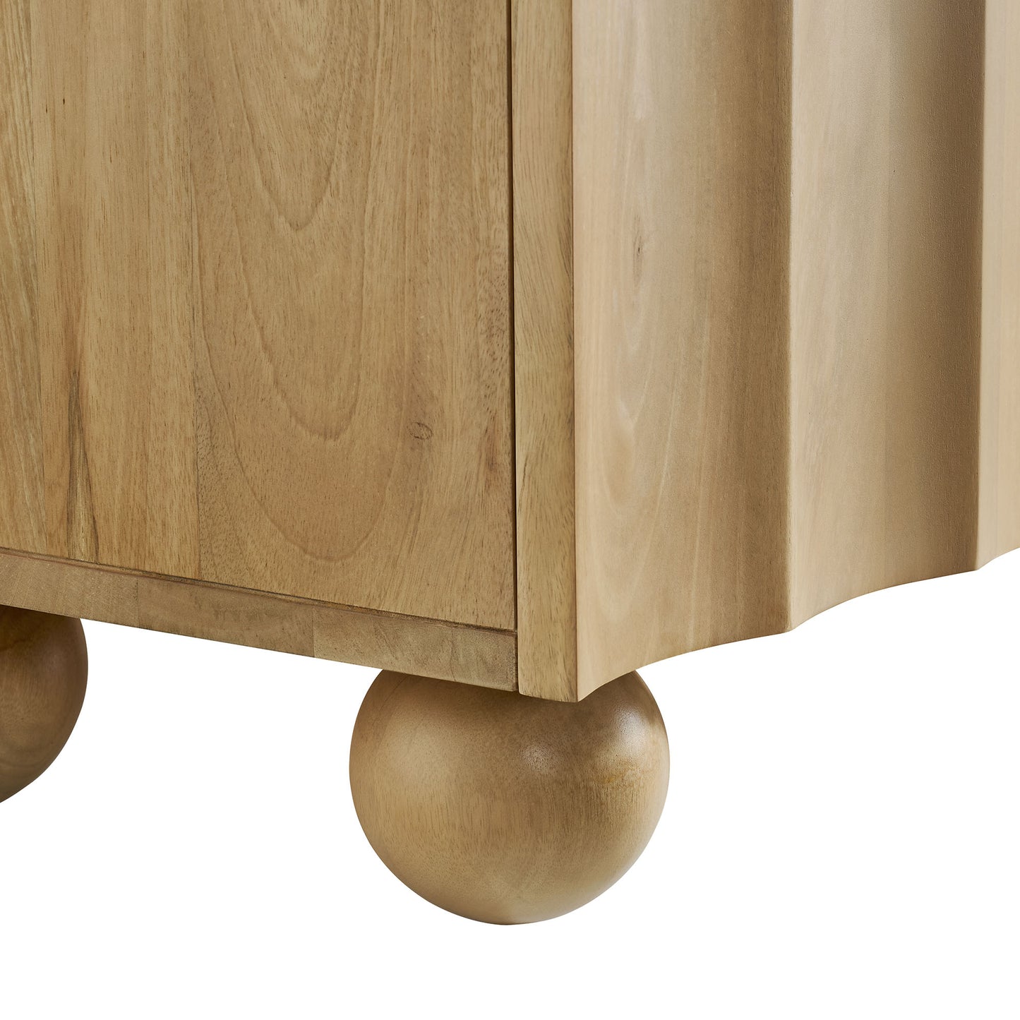 Modway - Sorren Scalloped 71" Wood TV Stand by Modway  Living Room Decor Brown - EEI-7184-NAT