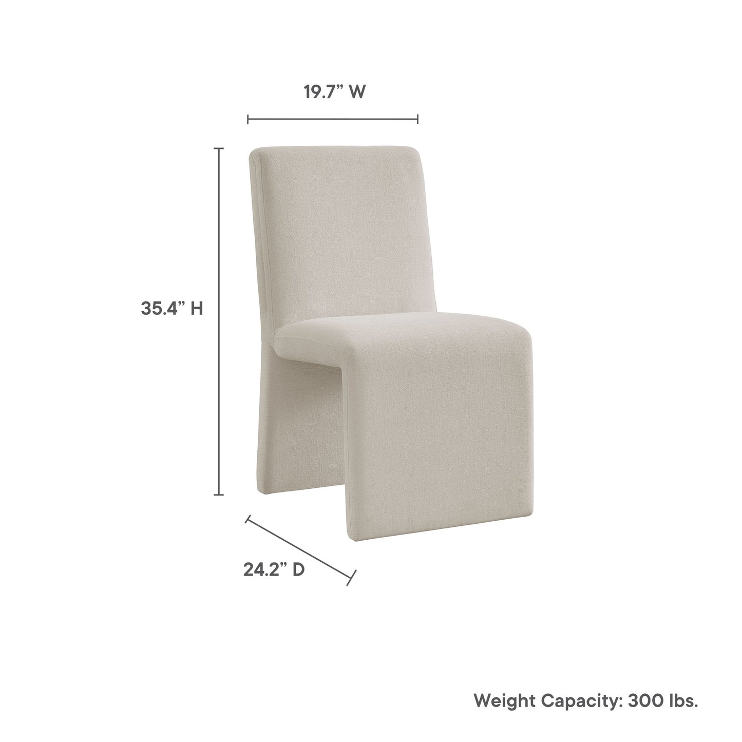 Modway - Emory Fabric Upholstered Dining Side Chair by Modway  Bar and Dining Dining Chairs White - EEI-7185-SAL