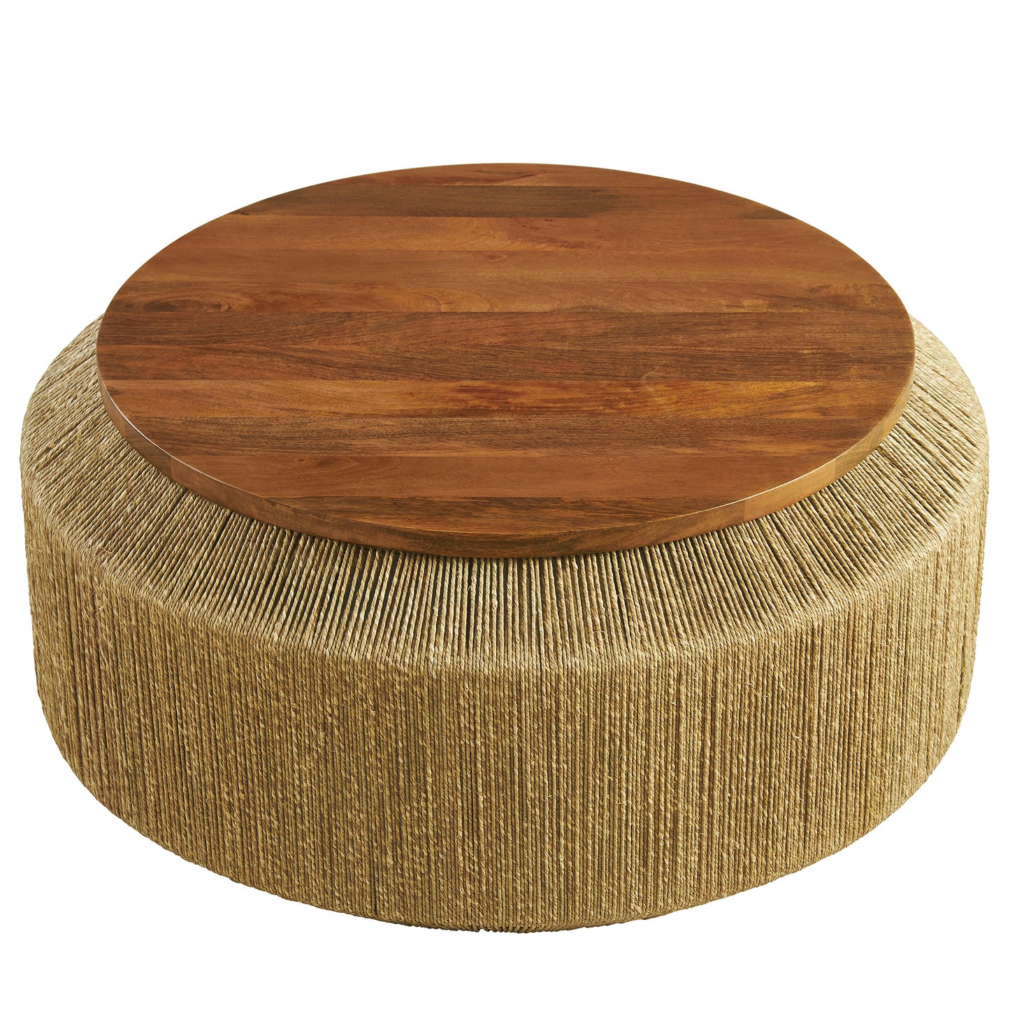 Modway - Maris Seagrass and Wood Coffee Table by Modway  Living Room Tables Brown - EEI-7187-WAL-NAT
