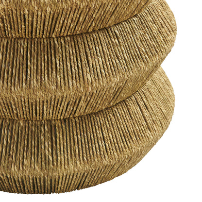 Modway - Maris Seagrass and Wood End Table by Modway  Living Room Tables Brown - EEI-7188-WAL-NAT