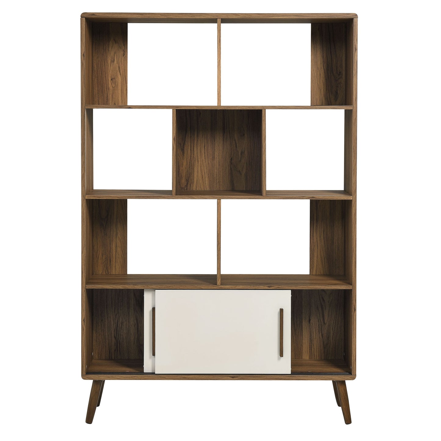 Modway - Transmit 45" Bookcase with Sliding Doors by Modway  Living Room Decor Brown - EEI-7193-WAL-LIN