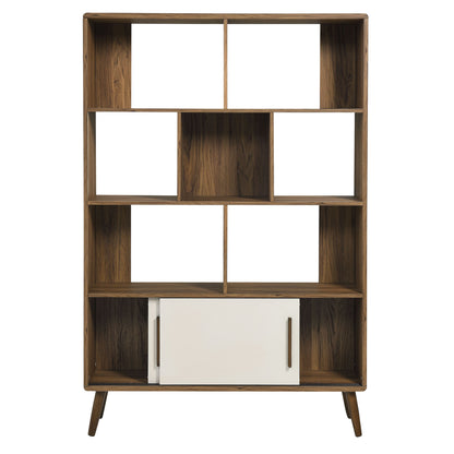 Modway - Transmit 45" Bookcase with Sliding Doors by Modway  Living Room Decor Brown - EEI-7193-WAL-LIN