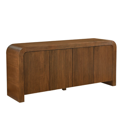 Modway - Waterflute 70" Fluted Sideboard Cabinet by Modway  Living Room Decor Brown - EEI-7198-WAL