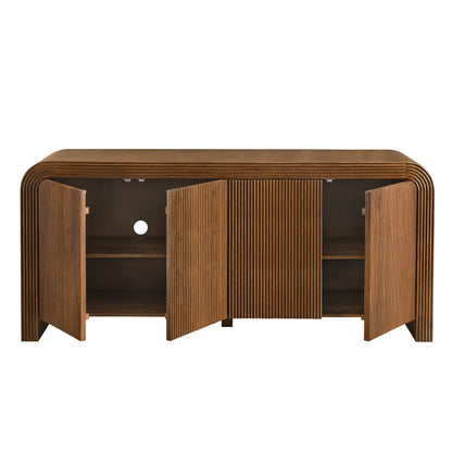 Modway - Waterflute 70" Fluted Sideboard Cabinet by Modway  Living Room Decor Brown - EEI-7198-WAL