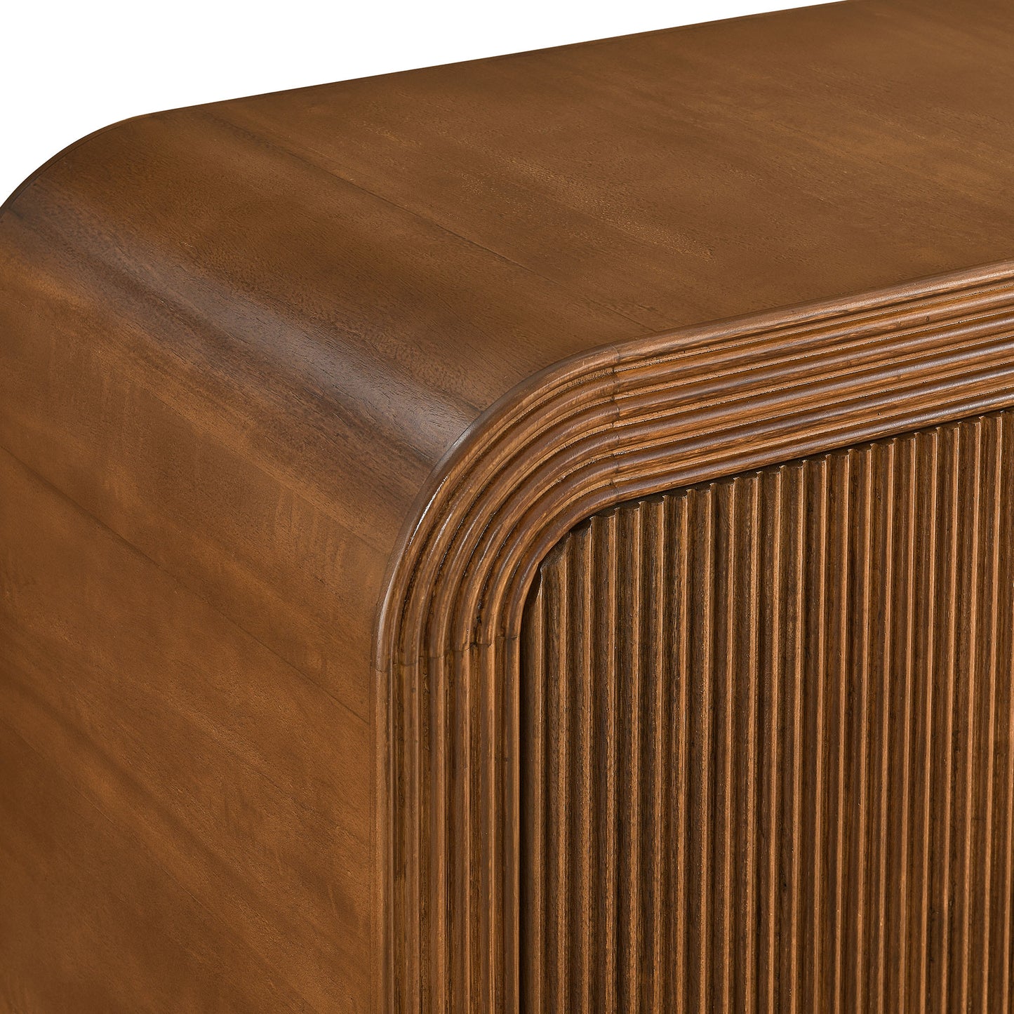 Modway - Waterflute 70" Fluted Sideboard Cabinet by Modway  Living Room Decor Brown - EEI-7198-WAL