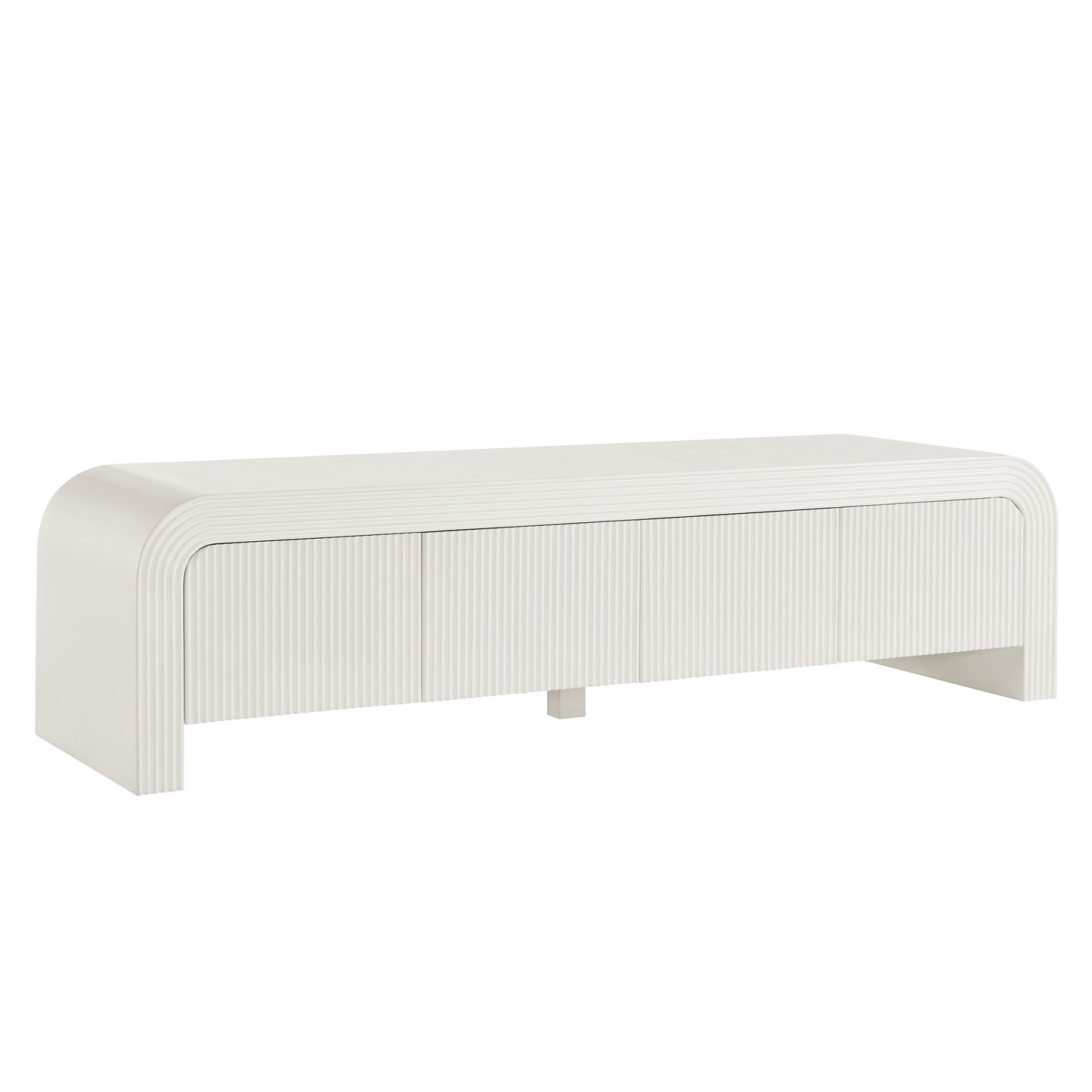 Modway - Waterflute 68" Fluted TV Stand by Modway  Living Room Decor White - EEI-7199-IVO