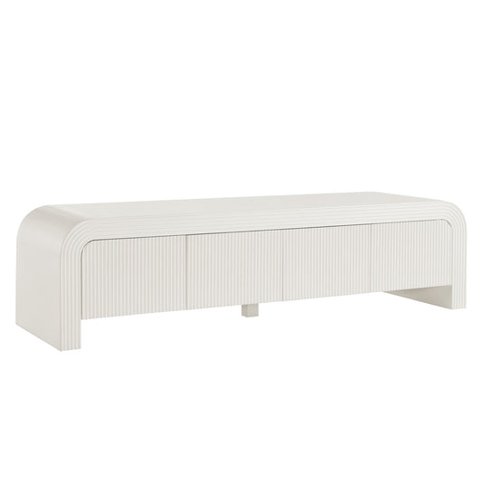 Modway - Waterflute 68" Fluted TV Stand by Modway  Living Room Decor White - EEI-7199-IVO
