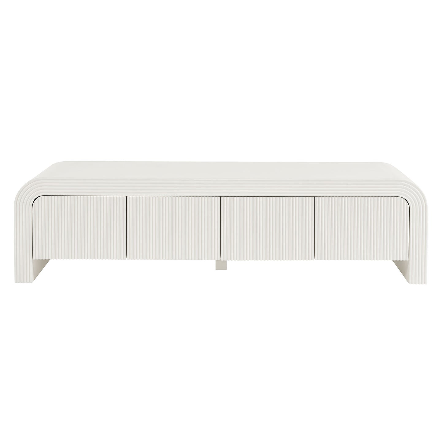 Modway - Waterflute 68" Fluted TV Stand by Modway  Living Room Decor White - EEI-7199-IVO
