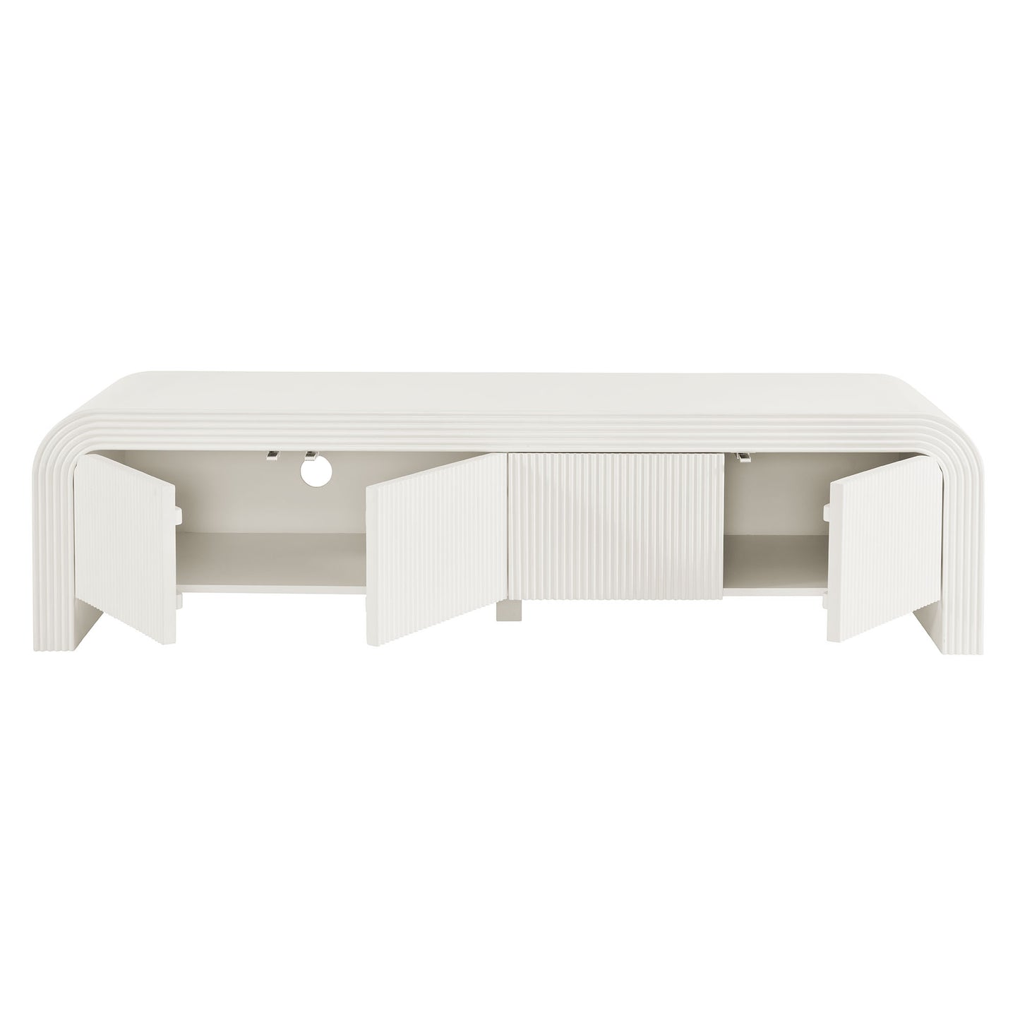 Modway - Waterflute 68" Fluted TV Stand by Modway  Living Room Decor White - EEI-7199-IVO