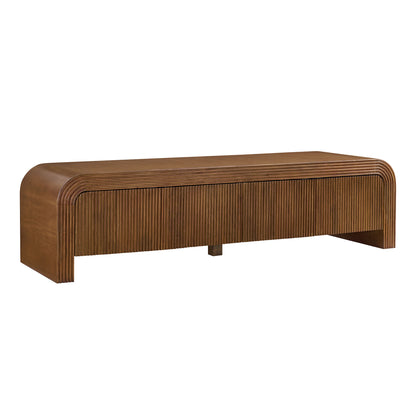 Modway - Waterflute 68" Fluted TV Stand by Modway  Living Room Decor Brown - EEI-7199-WAL