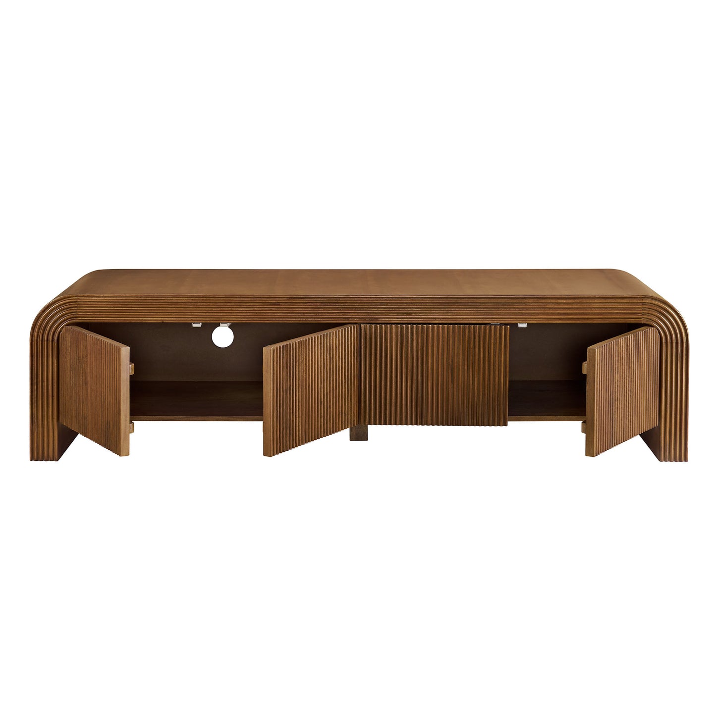 Modway - Waterflute 68" Fluted TV Stand by Modway  Living Room Decor Brown - EEI-7199-WAL