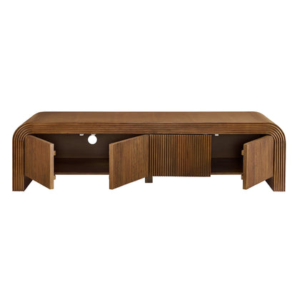 Modway - Waterflute 68" Fluted TV Stand by Modway  Living Room Decor Brown - EEI-7199-WAL