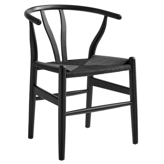 Modway - Amish 29" Wood Dining Chair by Modway  Bar and Dining Dining Chairs Black - EEI-7200-BLK-BLK
