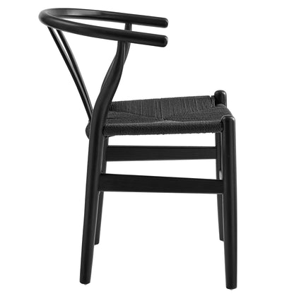 Modway - Amish 29" Wood Dining Chair by Modway  Bar and Dining Dining Chairs Black - EEI-7200-BLK-BLK