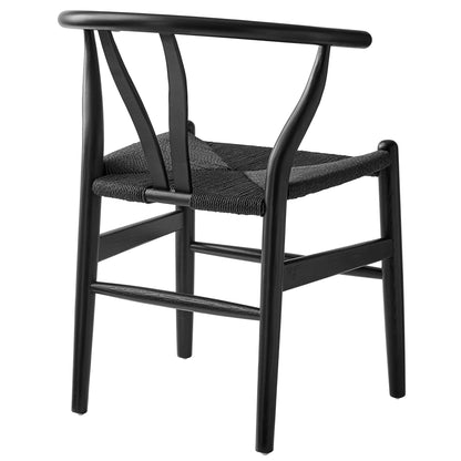 Modway - Amish 29" Wood Dining Chair by Modway  Bar and Dining Dining Chairs Black - EEI-7200-BLK-BLK