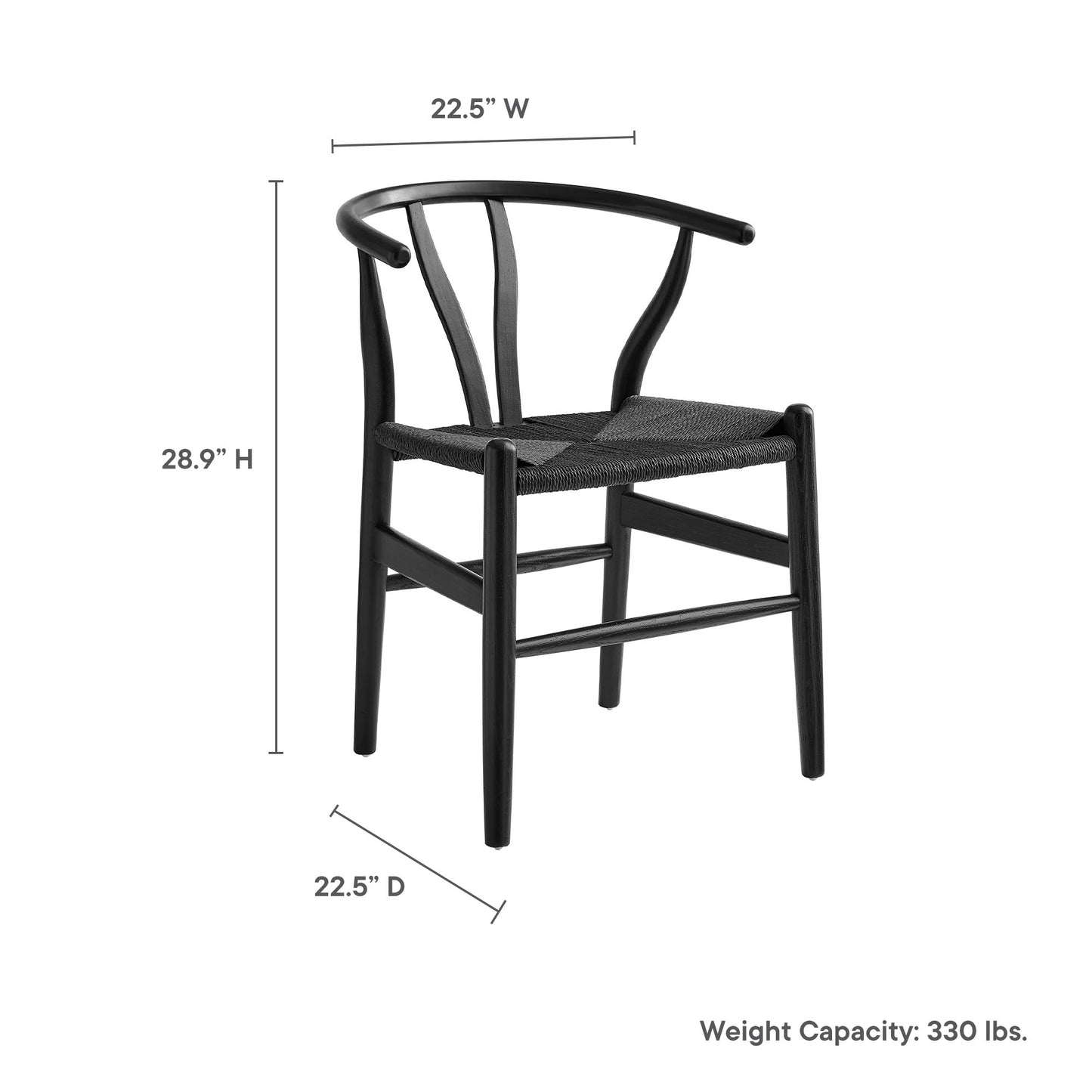 Modway - Amish 29" Wood Dining Chair by Modway  Bar and Dining Dining Chairs Black - EEI-7200-BLK-BLK