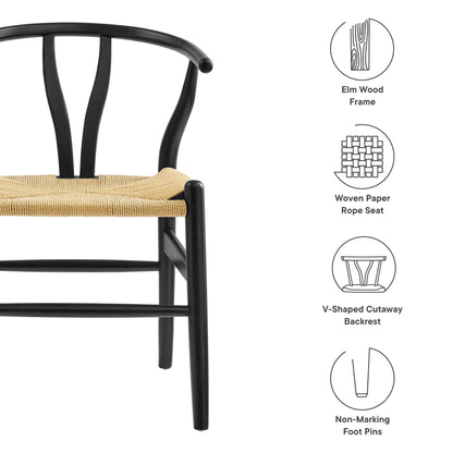 Modway - Amish 29" Wood Dining Chair by Modway  Bar and Dining Dining Chairs Black - EEI-7200-BLK