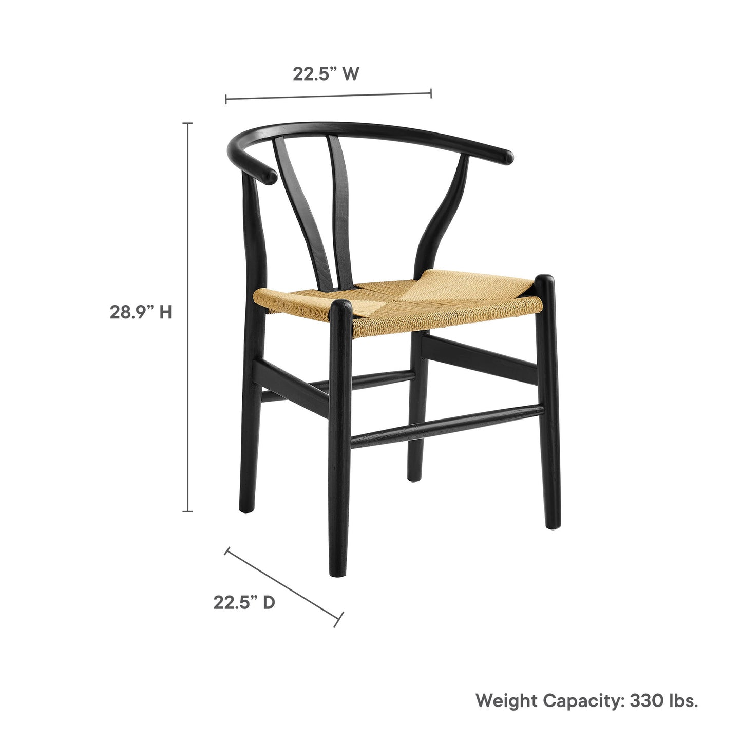 Modway - Amish 29" Wood Dining Chair by Modway  Bar and Dining Dining Chairs Black - EEI-7200-BLK