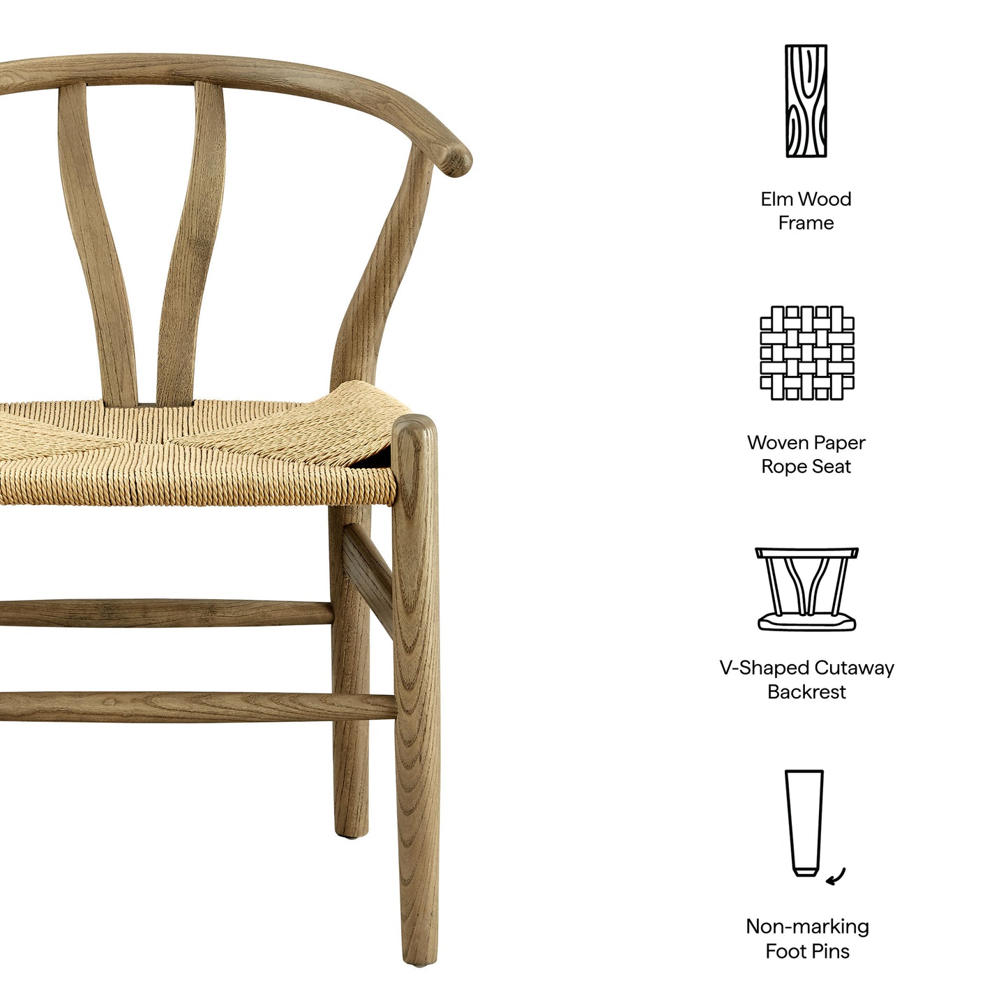 Modway - Amish 29" Wood Dining Chair by Modway Bar and Dining Dining Chairs Gray - EEI-7200-GRY