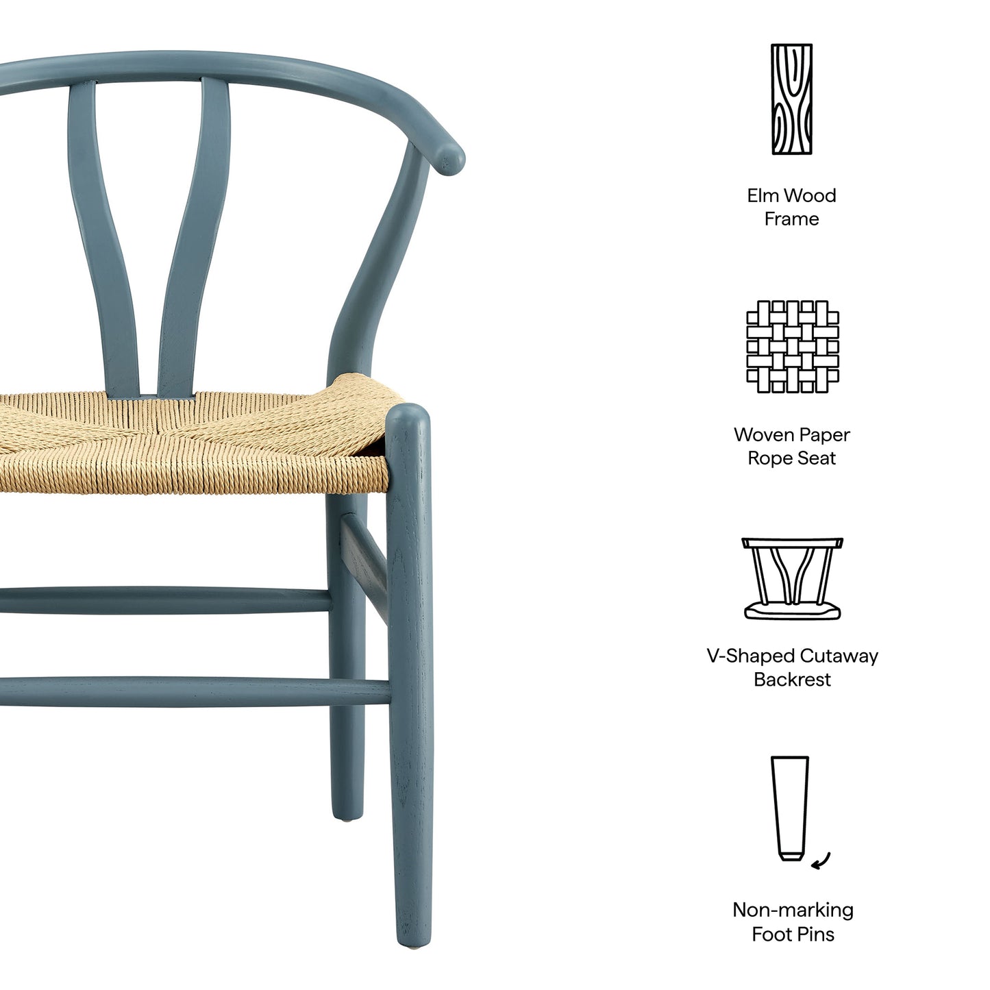 Modway - Amish 29" Wood Dining Chair by Modway Bar and Dining Dining Chairs Harbor Blue - EEI-7200-HAR